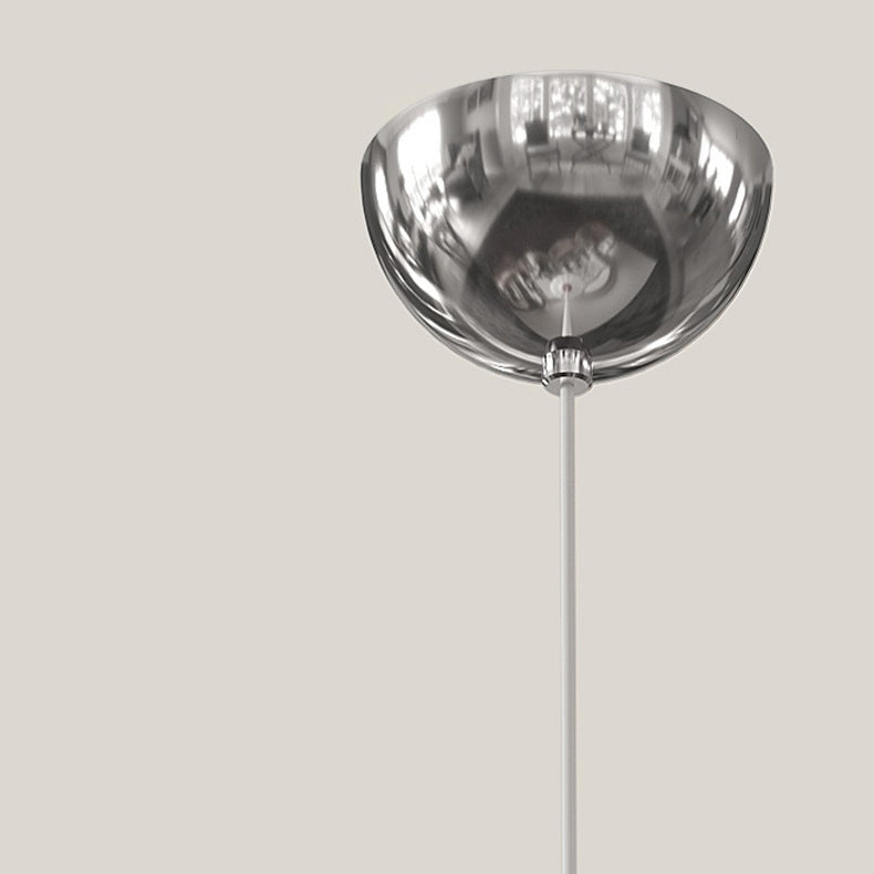 Traditional French Hardware Glass Floral Ball 1-Light Pendant Light For Bedside