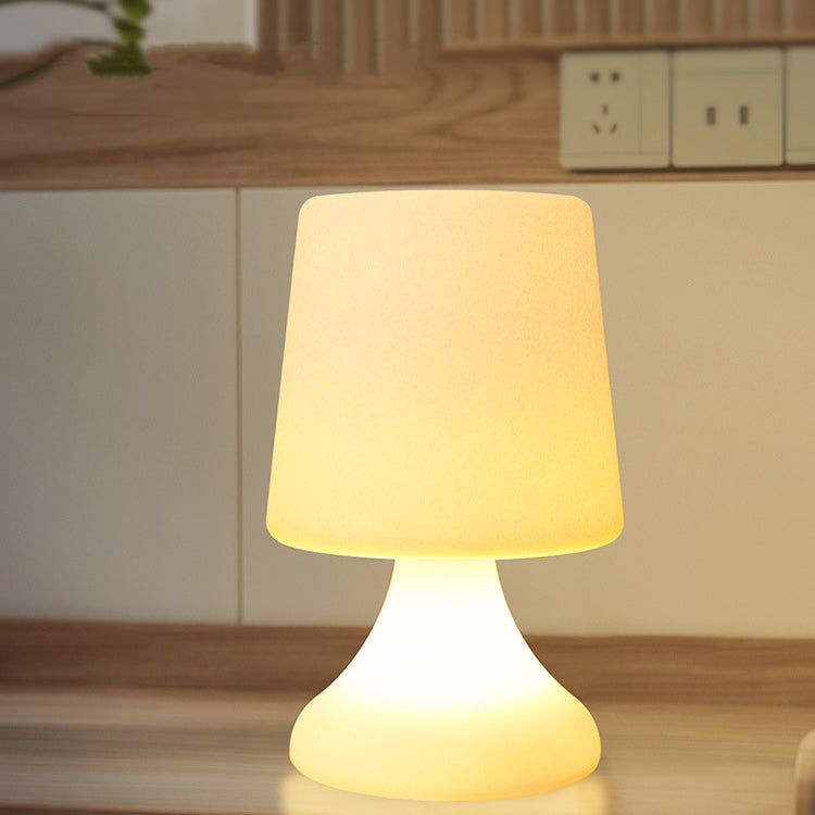 Contemporary Creative Rechargeable PE Wine Cup LED Table Lamp Night Light For Dining Room