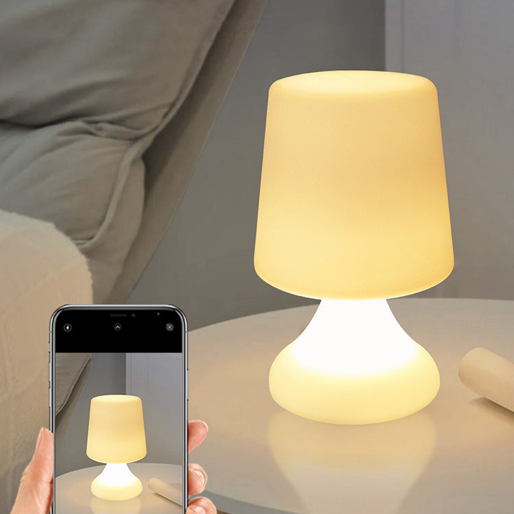 Contemporary Creative Rechargeable PE Wine Cup LED Table Lamp Night Light For Dining Room
