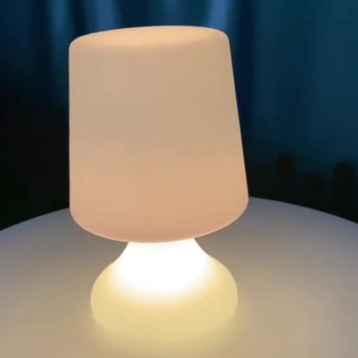 Contemporary Creative Rechargeable PE Wine Cup LED Table Lamp Night Light For Dining Room