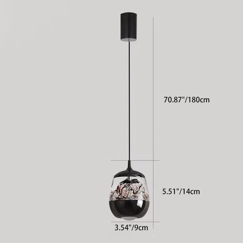 مصباح LED بيضاوي الشكل من الألومنيوم الأكريليكي الإسكندنافي المعاصر، قابل للرفع على شكل جبل ثلجي، مناسب لجانب السرير