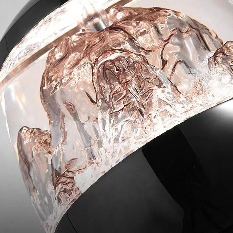 مصباح LED بيضاوي الشكل من الألومنيوم الأكريليكي الإسكندنافي المعاصر، قابل للرفع على شكل جبل ثلجي، مناسب لجانب السرير