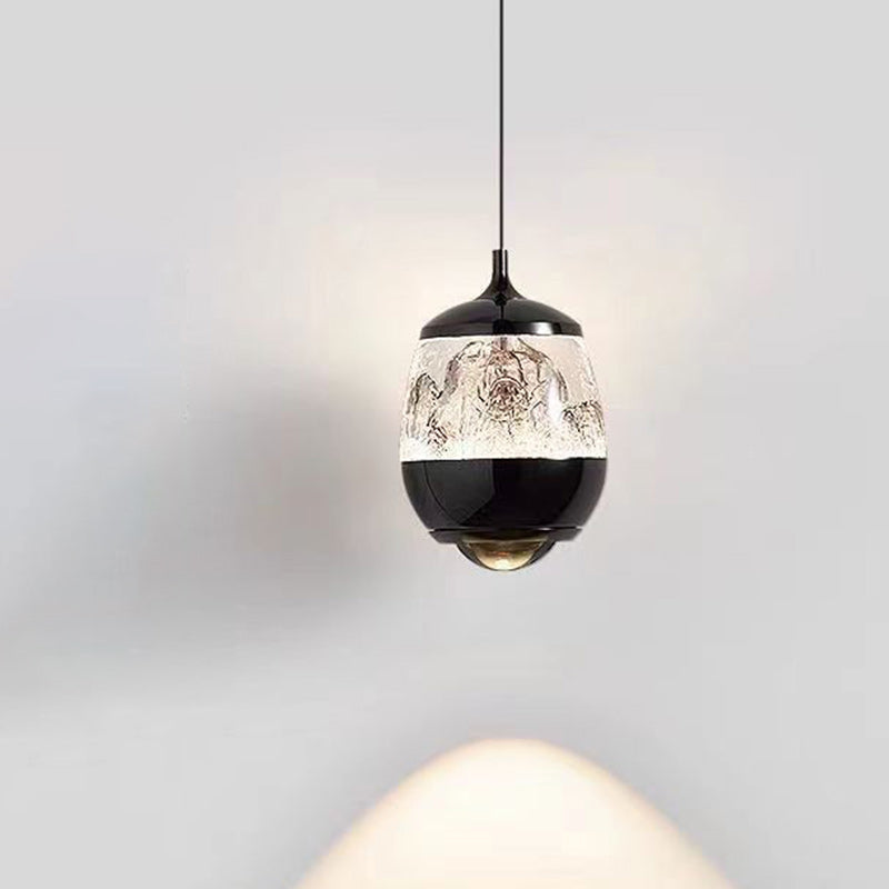 مصباح LED بيضاوي الشكل من الألومنيوم الأكريليكي الإسكندنافي المعاصر، قابل للرفع على شكل جبل ثلجي، مناسب لجانب السرير