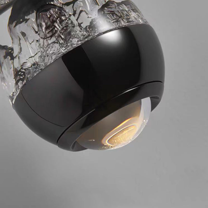 مصباح LED بيضاوي الشكل من الألومنيوم الأكريليكي الإسكندنافي المعاصر، قابل للرفع على شكل جبل ثلجي، مناسب لجانب السرير
