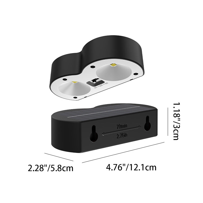 Modern Simplicity Solar Waterproof ABS PS Telescope Round LED Wall Sconce Lamp For Outdoor Patio