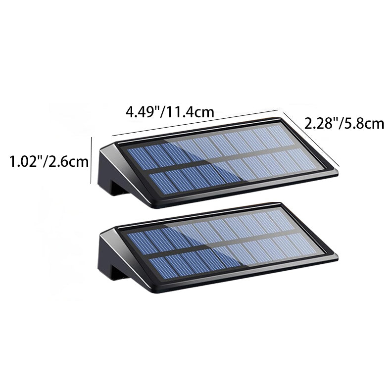 Modern Simplicity Solar Waterproof ABS PC Rectangular Focused Beam LED Wall Sconce Lamp For Outdoor Patio