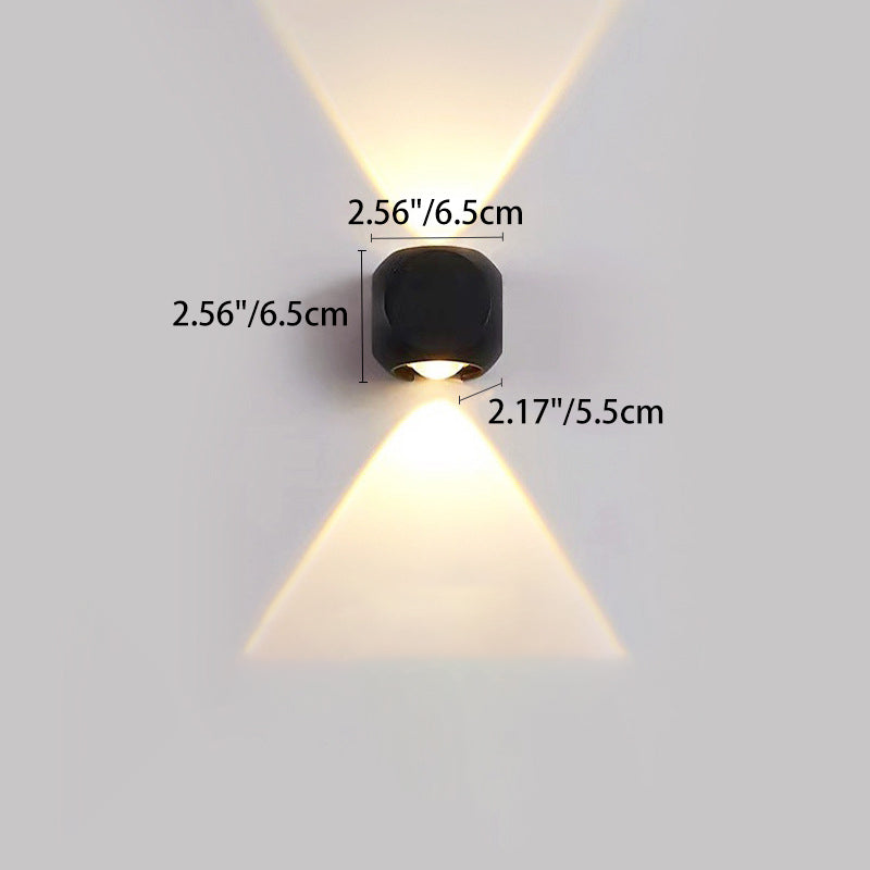 Modern Simplicity Waterproof Aluminum Dice Cube LED Wall Sconce Lamp For Outdoor Patio