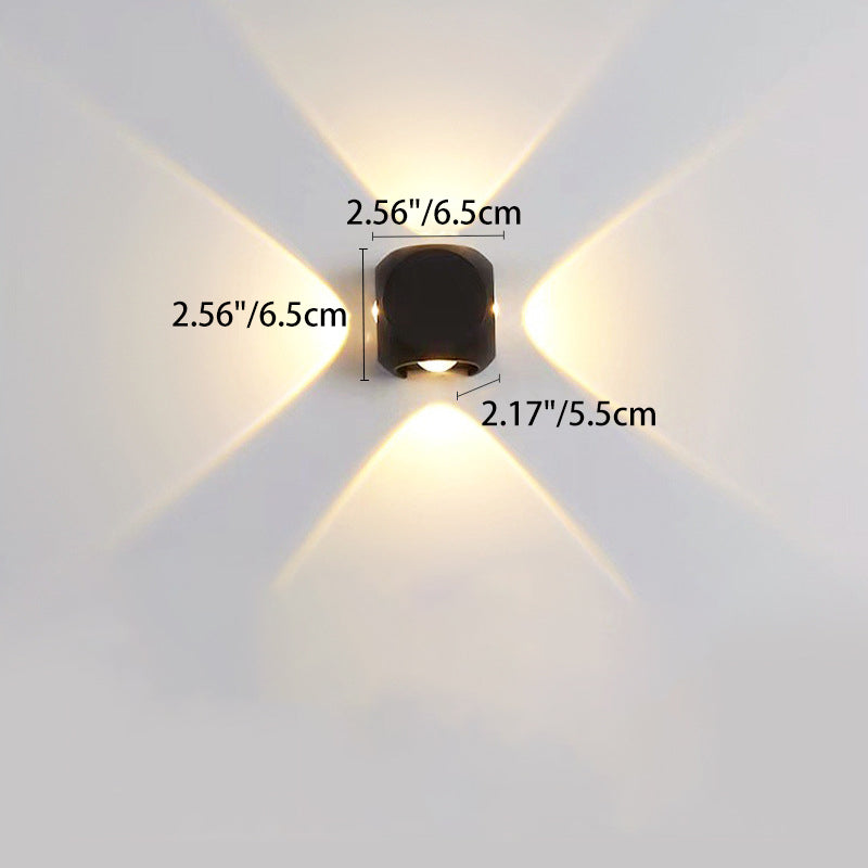 Modern Simplicity Waterproof Aluminum Dice Cube LED Wall Sconce Lamp For Outdoor Patio