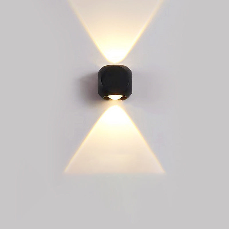 Modern Simplicity Waterproof Aluminum Dice Cube LED Wall Sconce Lamp For Outdoor Patio