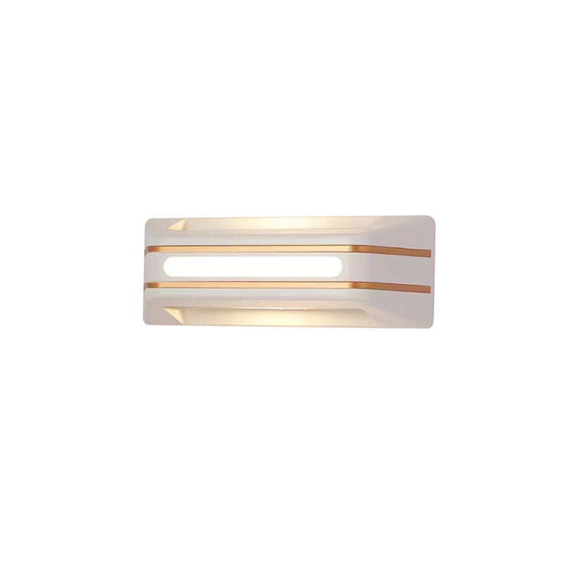 Modern Simplicity Waterproof Aluminum Rectangular Stripe LED Wall Sconce Lamp For Outdoor Patio