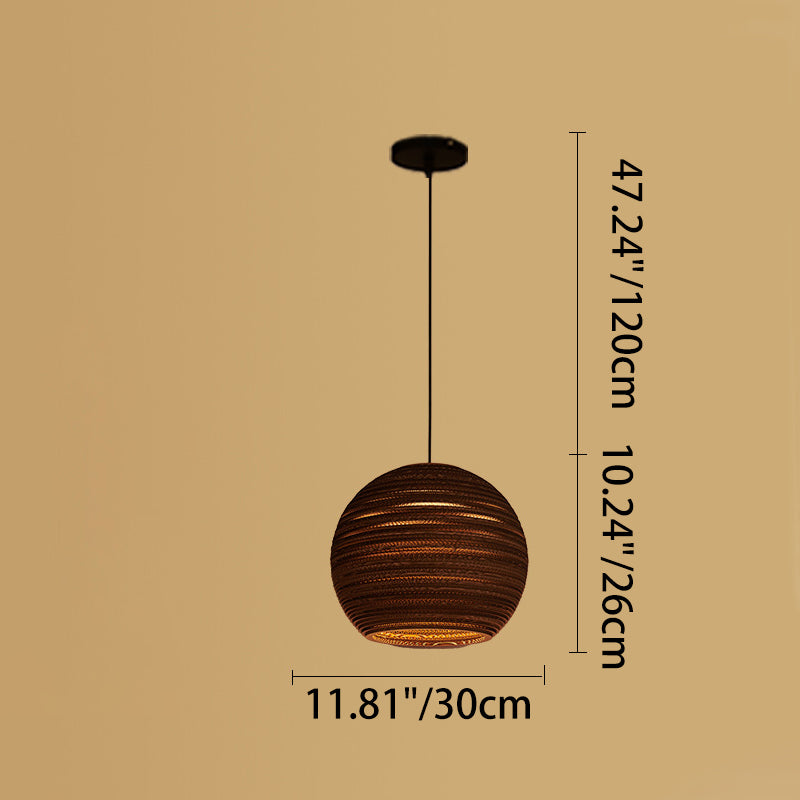 مصباح معلق عصري من الورق بتصميم بيضاوي كروي على شكل جرس شبه منحرف نصف دائري متعدد الأضلاع لغرفة الطعام
