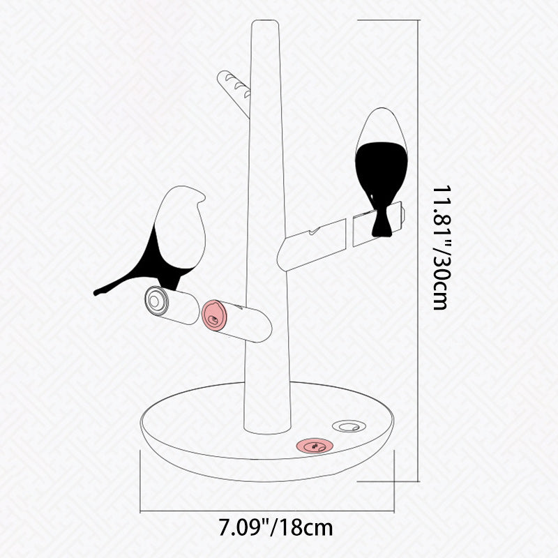 Contemporary Creative PC ABS Wood Silicone Magpie Branch LED Motion Sensor Night Light Table Lamp For Bedroom