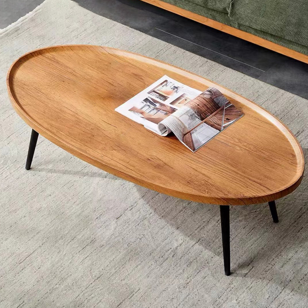 Modern Minimalist Medium-Density Fiberboard & Metal Round Coffee Table For Bedroom & Living Room