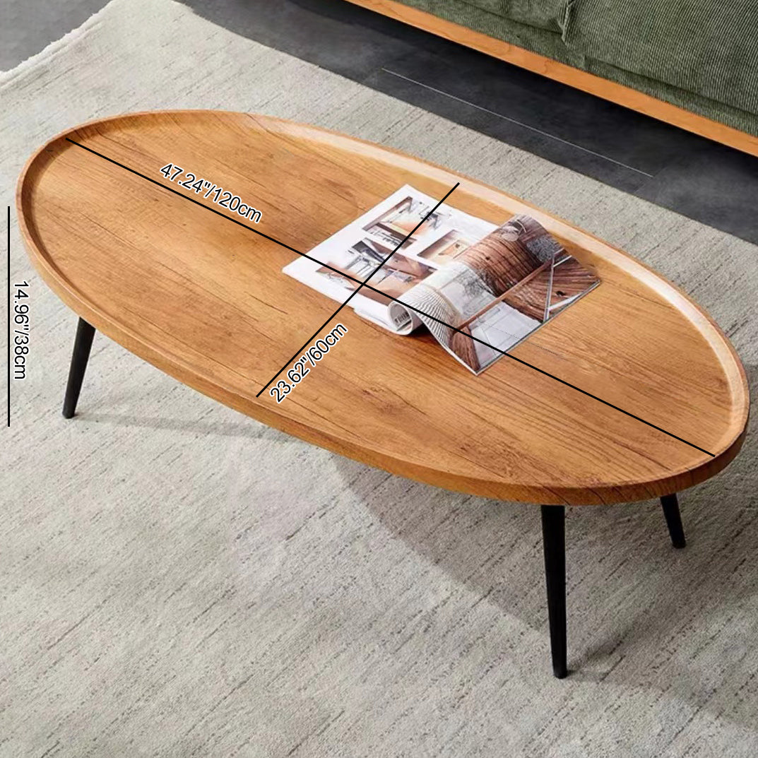 Modern Minimalist Medium-Density Fiberboard & Metal Round Coffee Table For Bedroom & Living Room