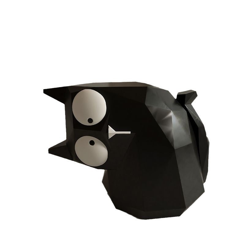 Contemporary Creative Resin Black Cat End Table Decor Piece For Living Room & Bedroom