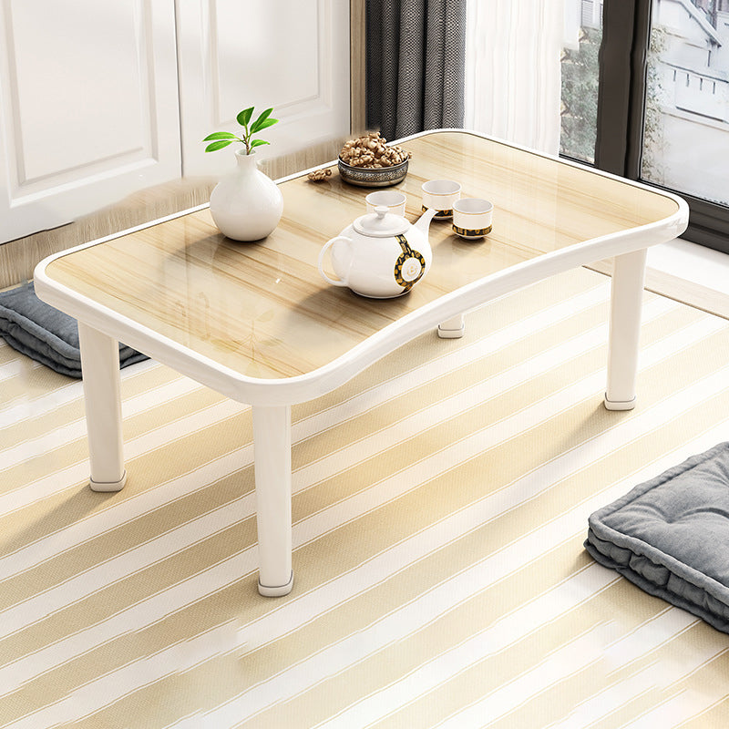 Modern Minimalist Fiberboard PP Square Rectangular Foldable Low Coffee Table For Bedroom Or Window Seating