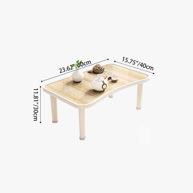 Modern Minimalist Fiberboard PP Square Rectangular Foldable Low Coffee Table For Bedroom Or Window Seating