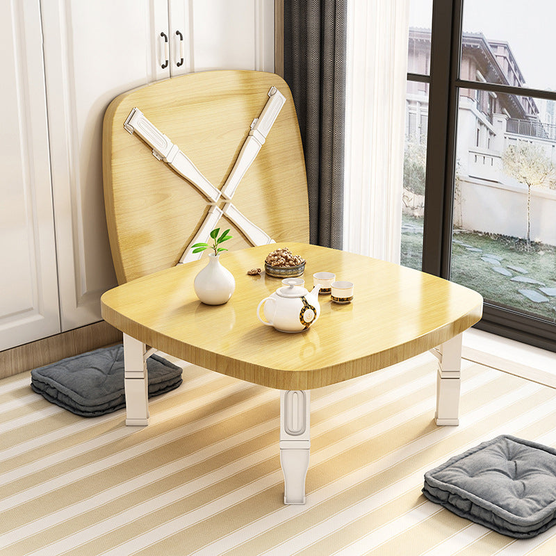 Modern Minimalist Fiberboard PP Square Rectangular Foldable Low Coffee Table For Bedroom Or Window Seating