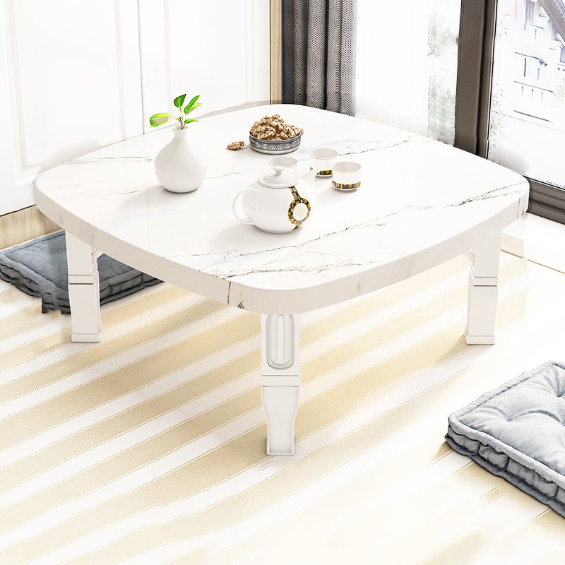 Modern Minimalist Fiberboard PP Square Rectangular Foldable Low Coffee Table For Bedroom Or Window Seating