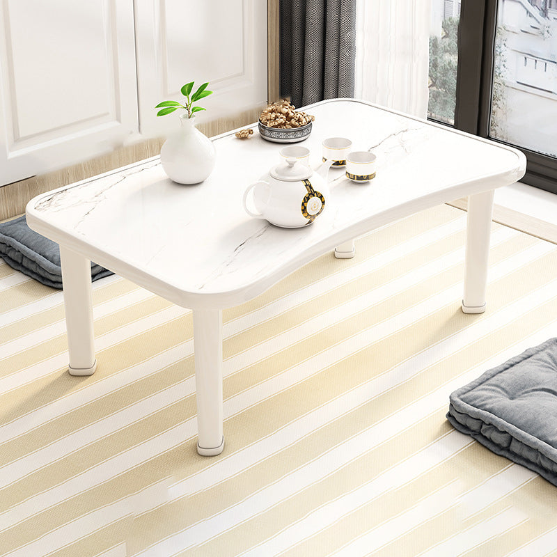 Modern Minimalist Fiberboard PP Square Rectangular Foldable Low Coffee Table For Bedroom Or Window Seating
