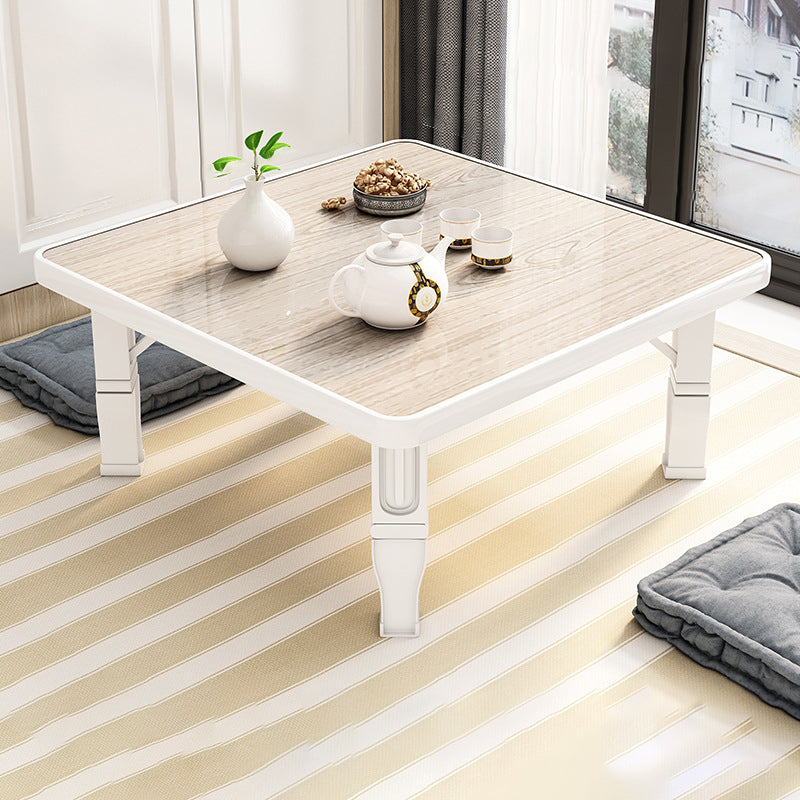 Modern Minimalist Fiberboard PP Square Rectangular Foldable Low Coffee Table For Bedroom Or Window Seating
