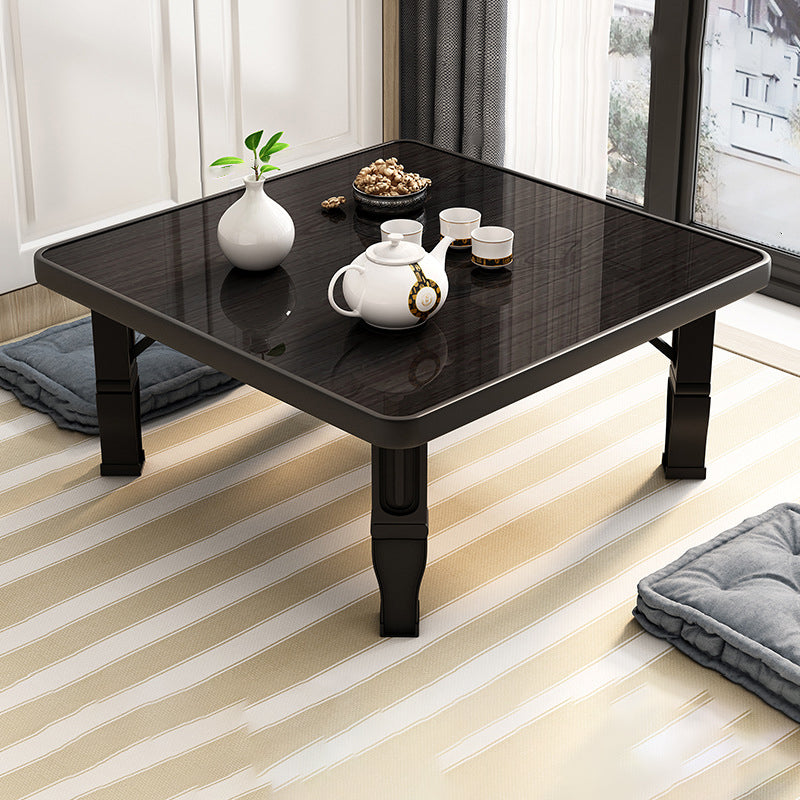 Modern Minimalist Fiberboard PP Square Rectangular Foldable Low Coffee Table For Bedroom Or Window Seating