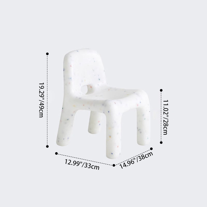 Contemporary Nordic PE Oval Kids Colorful Safe Desk & Chair Set For Living Room & Study