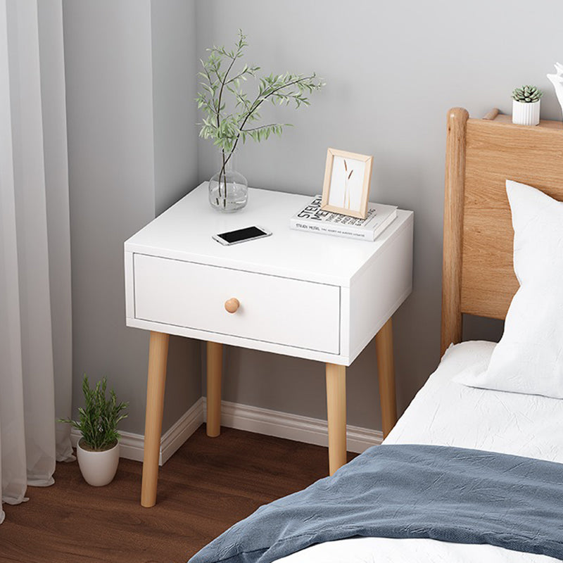 Modern Minimalist Rectangular Density Panel Nightstand For Bedroom