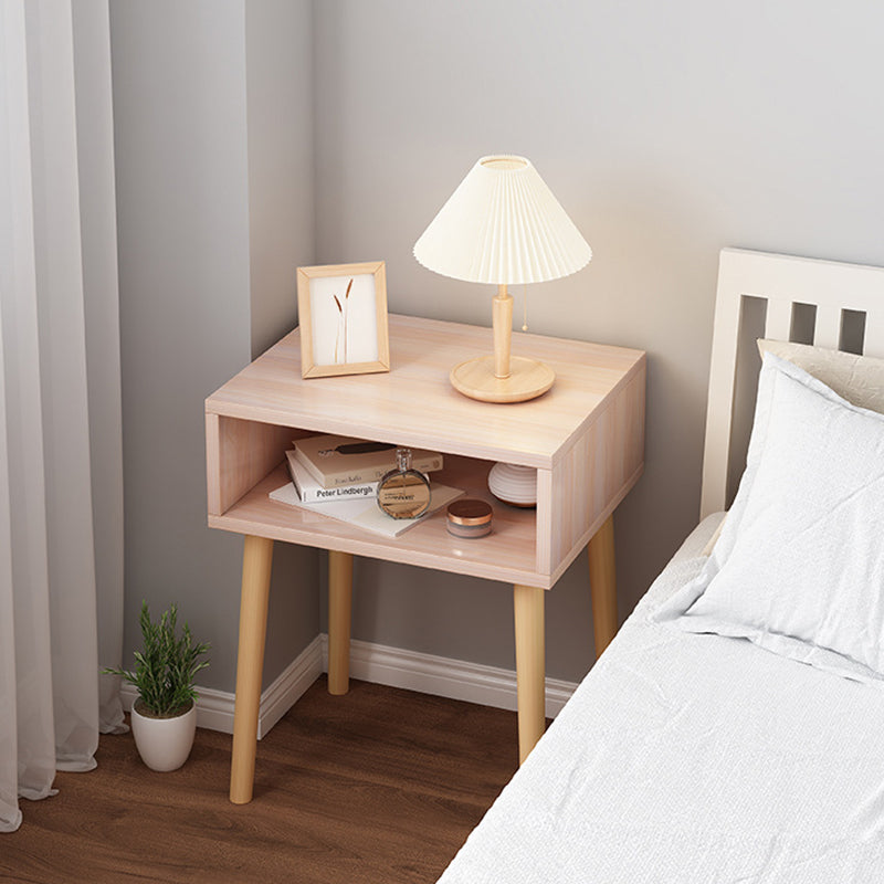 Modern Minimalist Rectangular Density Panel Nightstand For Bedroom