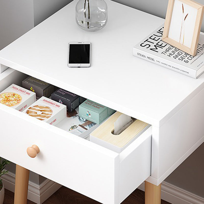 Modern Minimalist Rectangular Density Panel Nightstand For Bedroom