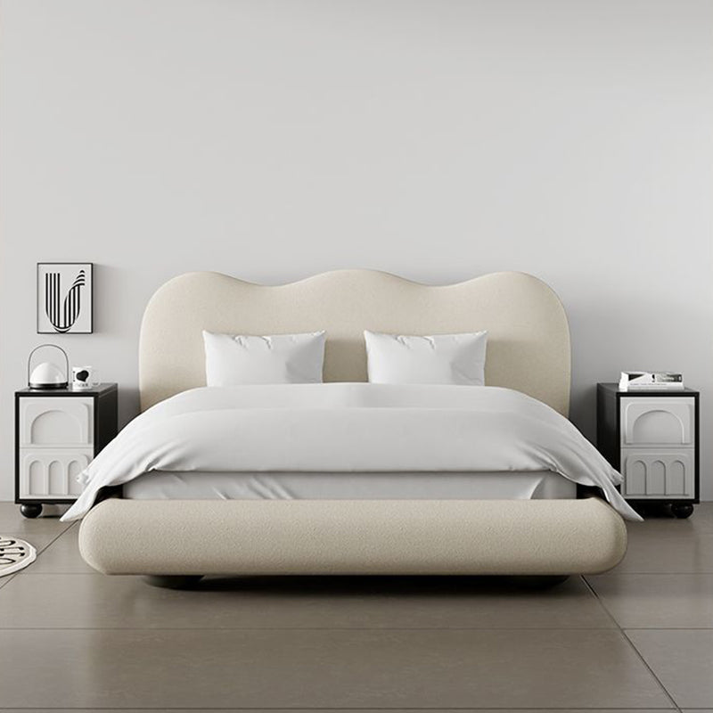 現代的なスカンジナビアのスクエア型無垢材多層ボードMDFナイトスタンド 寝室用 2段引き出し