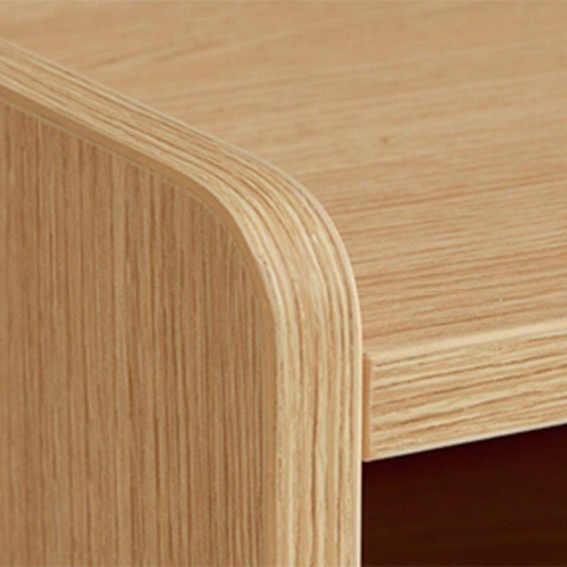 Contemporary Scandinavian Rectangular Particle Board Nightstand 1-Drawer For Bedroom