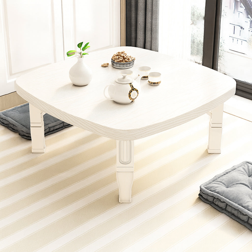 Modern Minimalist Fiberboard PP Square Rectangular Foldable Low Coffee Table For Bedroom Or Window Seating