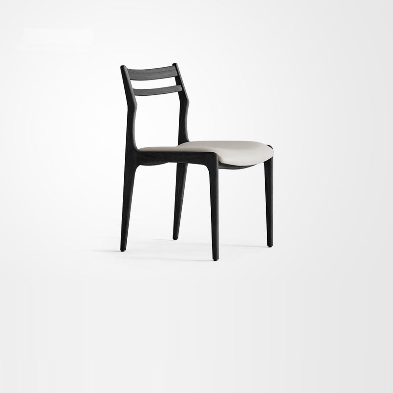 Contemporary Retro Square Microfiber Leather Ash Dining Chair Backrest Armless For Dining Room