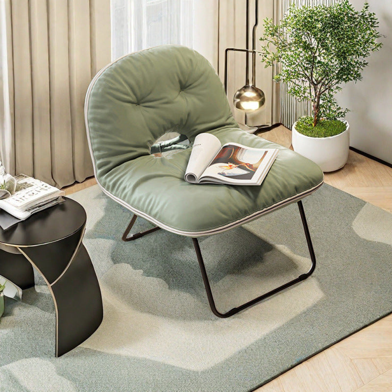Contemporary Nordic Square Foldable Leather Iron Doll Cotton Sponge Sofa Backrest Armless For Bedroom