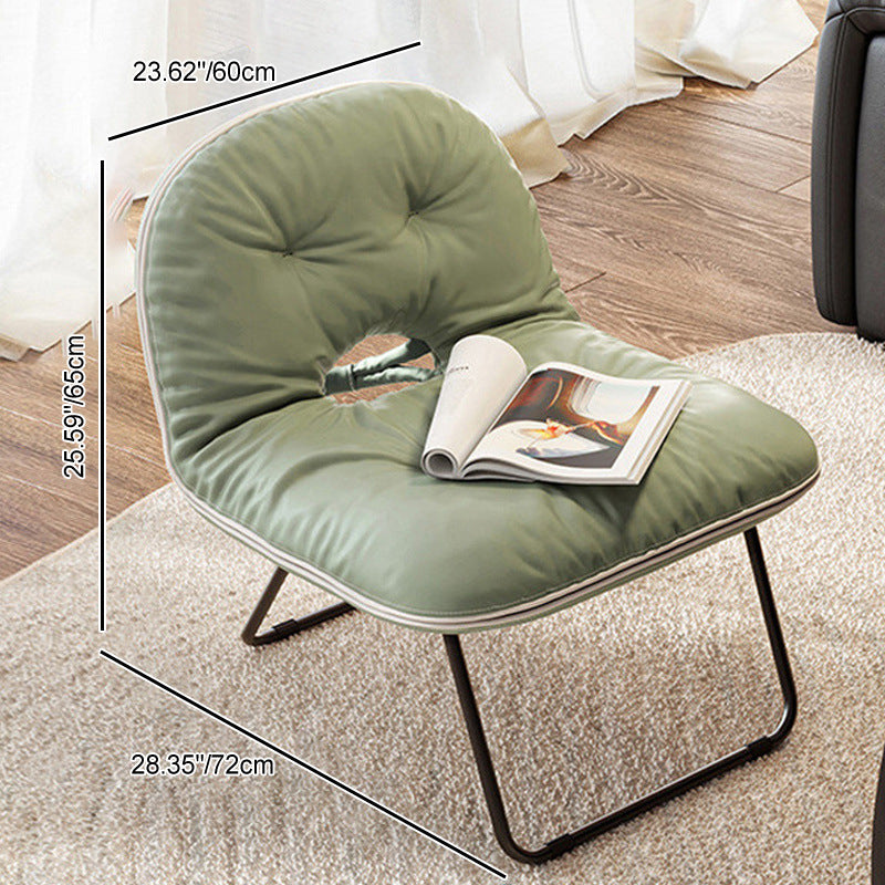 Contemporary Nordic Square Foldable Leather Iron Doll Cotton Sponge Sofa Backrest Armless For Bedroom
