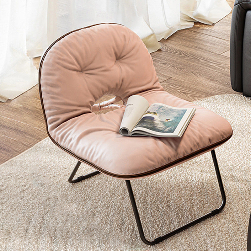 Contemporary Nordic Square Foldable Leather Iron Doll Cotton Sponge Sofa Backrest Armless For Bedroom