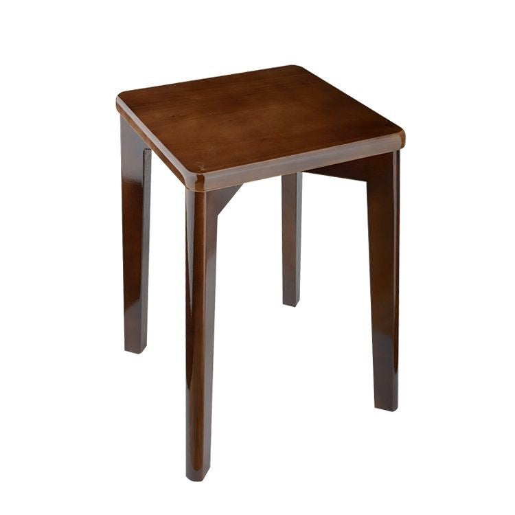 Modern Minimalist Square Solid Wood Low Stool Backless Armless For Dining Room
