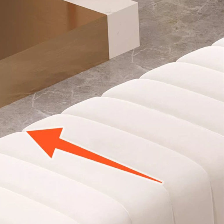 Contemporary Nordic Wood And Velvet Rectangular Bench Chair For Entryway Bedroom Living Room