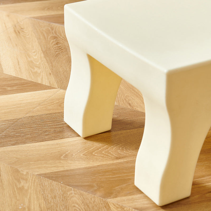 Contemporary Nordic Plastic Square Low Stool For Kids Bedroom & Living Room