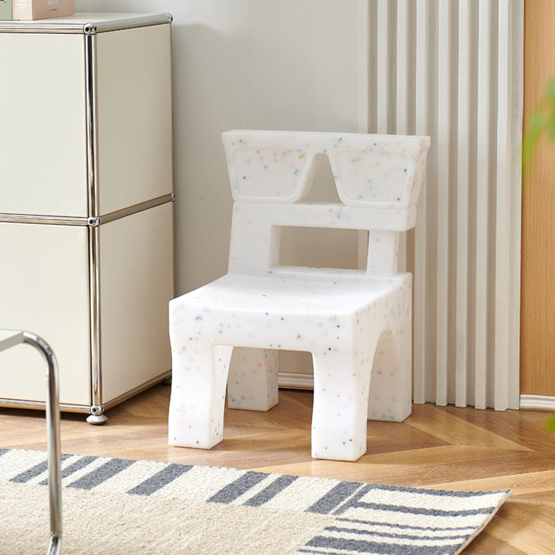 Contemporary Nordic Plastic Square Low Stool For Kids Bedroom & Living Room