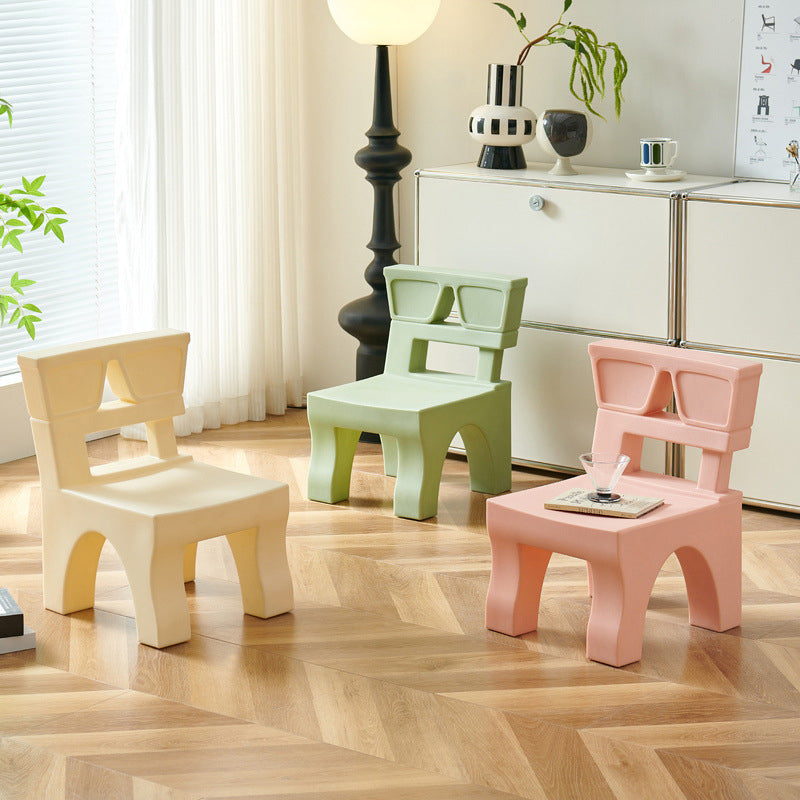 Contemporary Nordic Plastic Square Low Stool For Kids Bedroom & Living Room