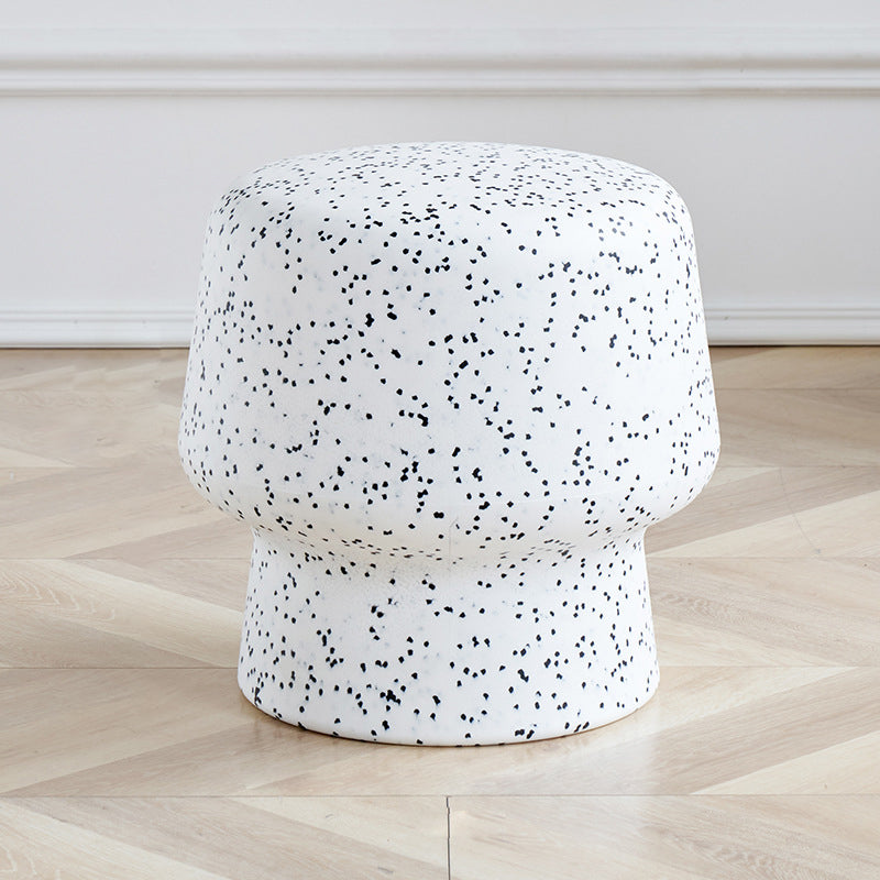Contemporary Creative Plastic Mushroom Round Low Stool For Bedroom & Living Room Seating