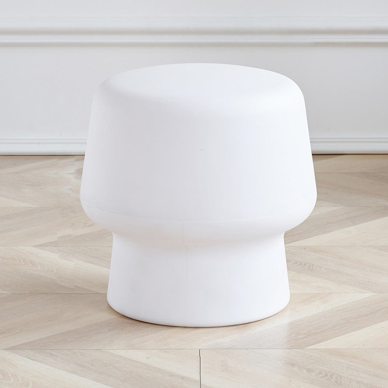 Contemporary Creative Plastic Mushroom Round Low Stool For Bedroom & Living Room Seating