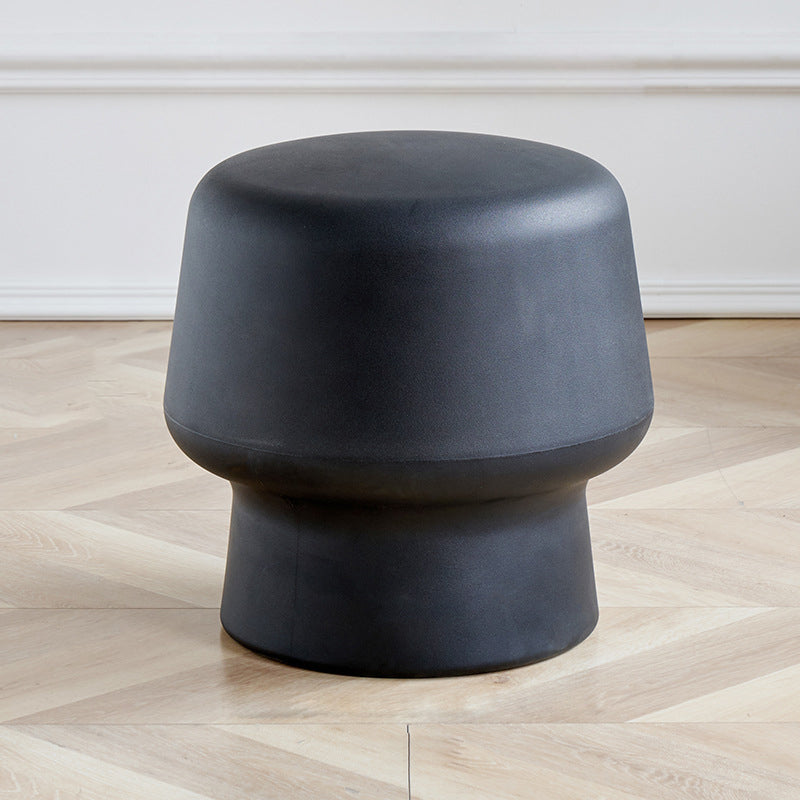 Contemporary Creative Plastic Mushroom Round Low Stool For Bedroom & Living Room Seating