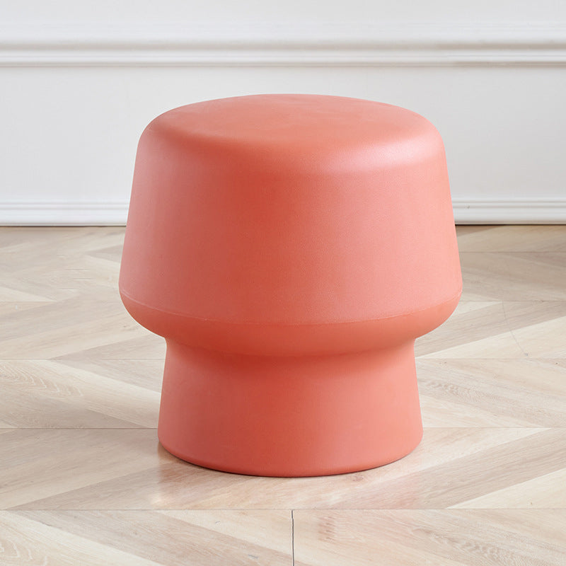 Contemporary Creative Plastic Mushroom Round Low Stool For Bedroom & Living Room Seating