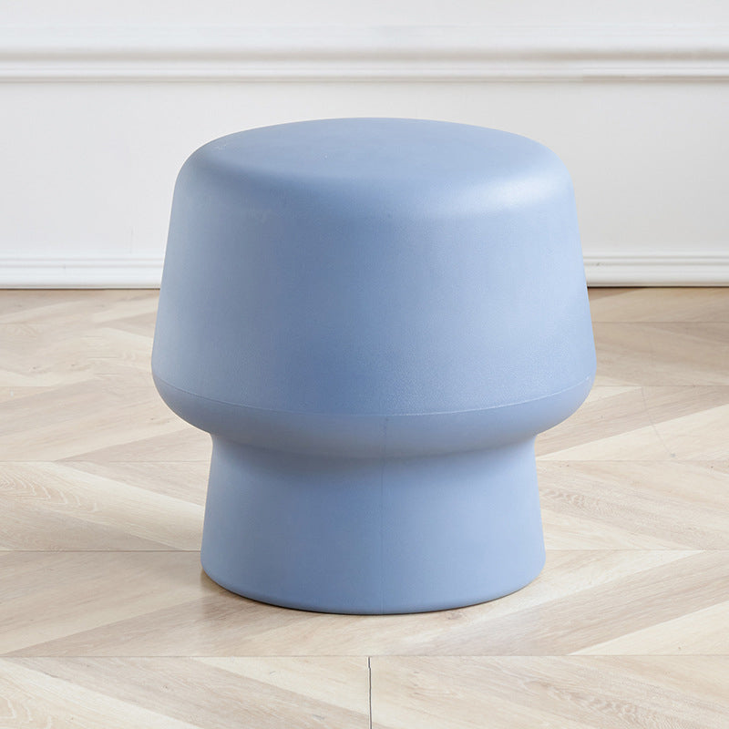 Contemporary Creative Plastic Mushroom Round Low Stool For Bedroom & Living Room Seating