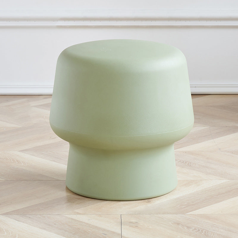 Contemporary Creative Plastic Mushroom Round Low Stool For Bedroom & Living Room Seating