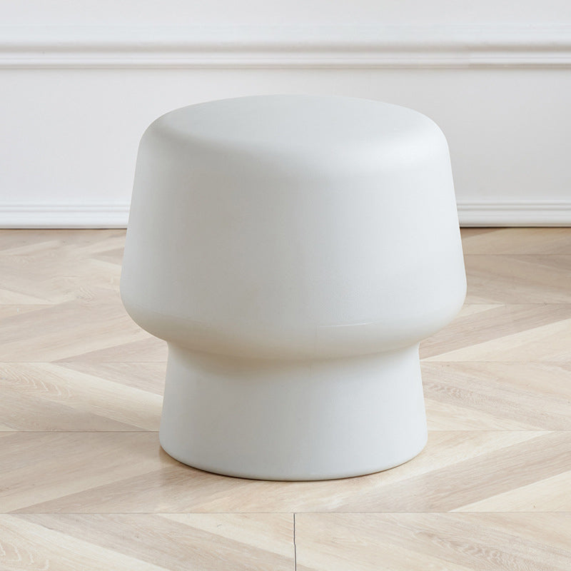 Contemporary Creative Plastic Mushroom Round Low Stool For Bedroom & Living Room Seating