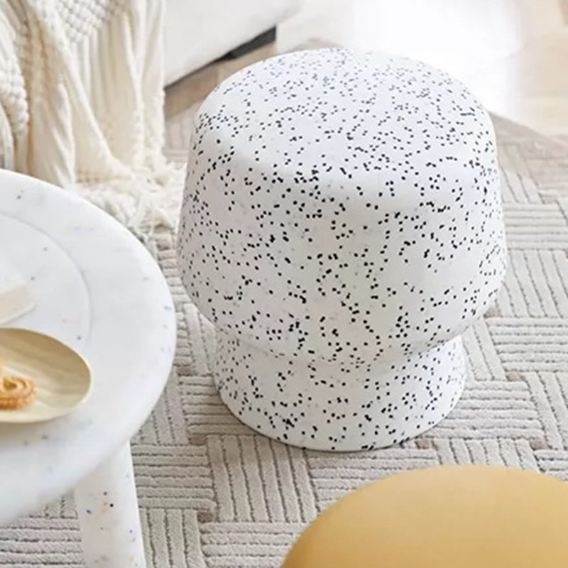Contemporary Creative Plastic Mushroom Round Low Stool For Bedroom & Living Room Seating